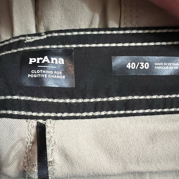 Prana Pants Mens 40 Beige STRETCH ZION II Regular Fit Cargo Stretch Hiking - Picture 6 of 12